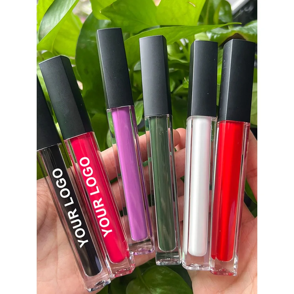 Custom Logo Vegan Hydrating Glossy Lip Gloss Proof Liquid Matte Lip Stain Long Lasting Non-Sticky Lip Oil Vegan Wholesale Makeup