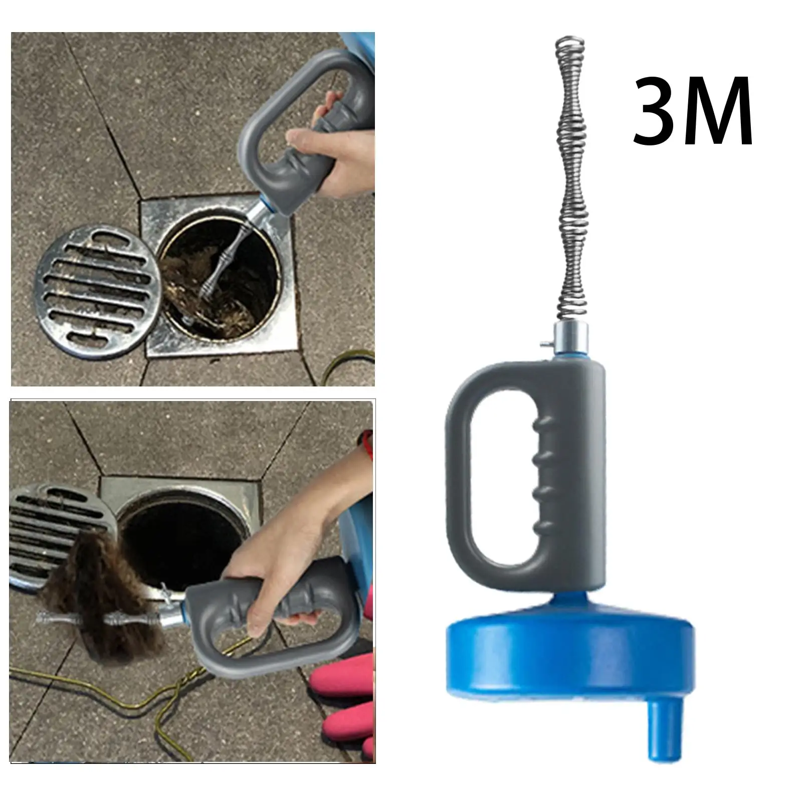 Snake Drain Cleaner Heavy Duty Pipe Snake for Bath Toilets Bathroom