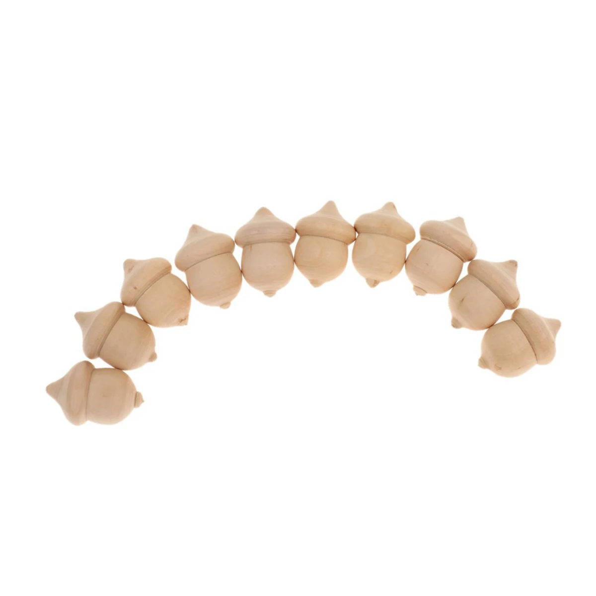 

10 Pcs Wooden Acorns Bulk Unfinished Wood Acorn nament Keychain DIY naments Craft Sewing Holiday Decor Accessories