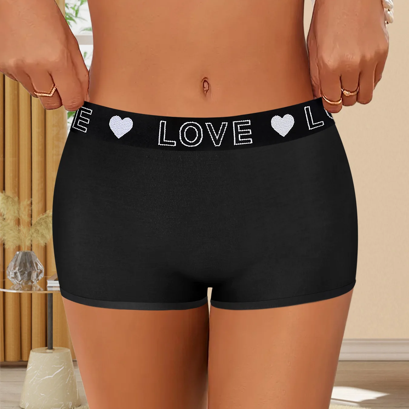 3 قطعة سراويل الملاكم النسائية منتصف الخصر لا أثر حجم كبير أربعة ركن سراويل سيدة الموضة الراحة فلوش الساقين شقة القدم قصيرة