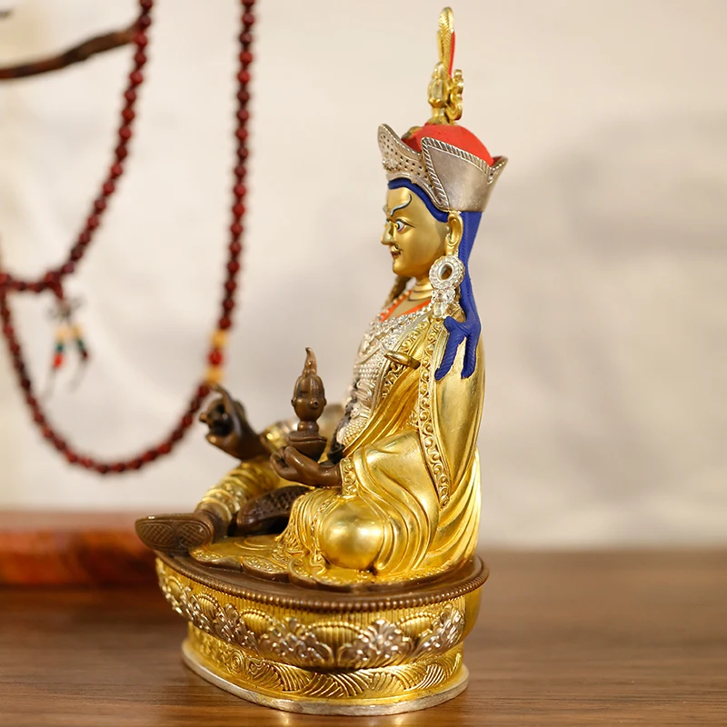 GOOD quality Gilding Buddha statue Nepal temple bless safe healthy luck Padmasambhava Rinpoche bronze