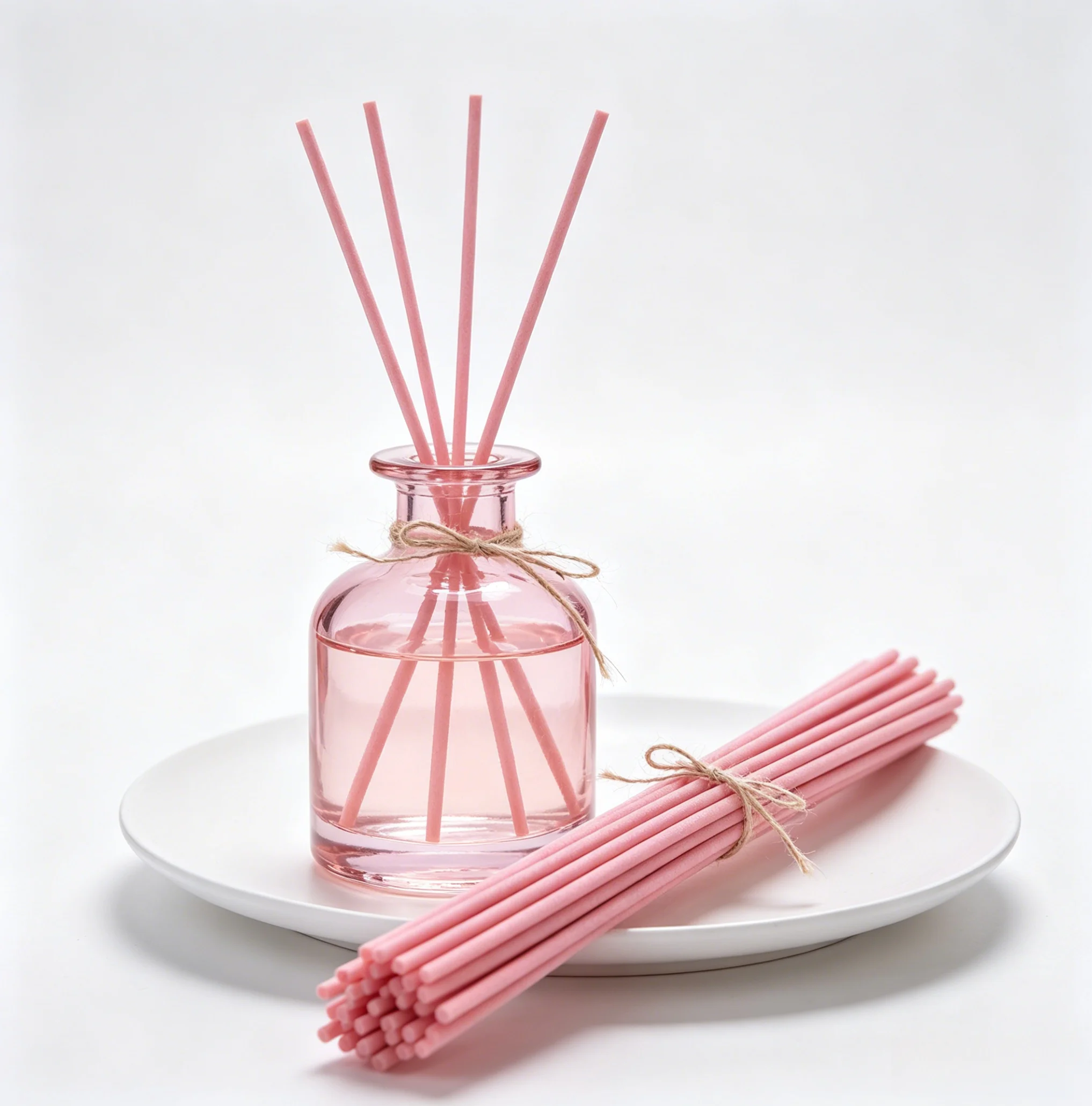 20pcs Pink Diffuser Sticks Fragrance Absorbing Reeds for Essential Oil Diffusers Home Decor Aromatherapy Scents