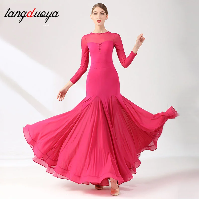 

Ballroom Dance Performance Dresses Women Simple Style Waltz Dancing Wear Adult Elegant Ballroom Competition Social Dancing Dress