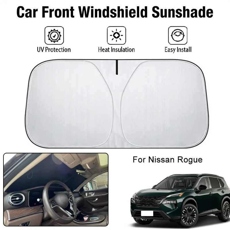 

Foldable Car Windshield Sun Shade UV Block Heat Insulation For Nissan Rogue Interior Protection Accessories