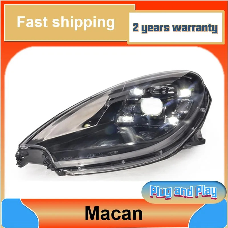 Car Styling for Porsche Macan Headlamp 2014-2018 Macan Headlight DRL Turn Signal Low High Beam Projector Lens