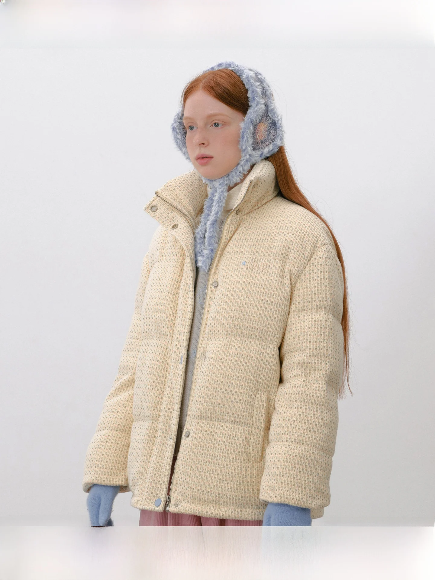 

Оригинальная вязаная хлопковая куртка WhyBerry для женщин, осенне-зимняя, с воротником-стойкой, ветрозащитная, из ткани Cloud Weaving