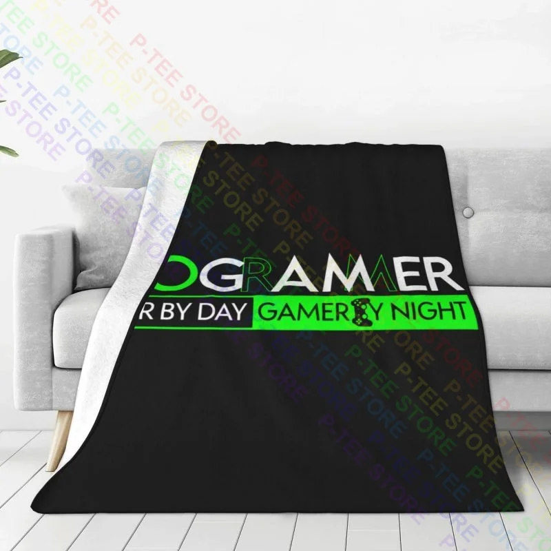 Programmers' Day , Programer Coder By Day Gamer By Night Blanket Thick Breathable Bedding Travel