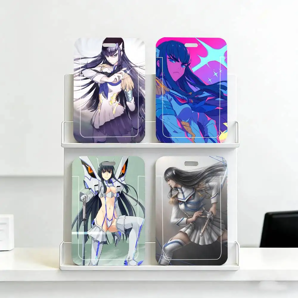 Satsuki Fantasy Animation K-Kill La Kill Black Lanyard Card Holders Student Meal Cards And Campus Ids School