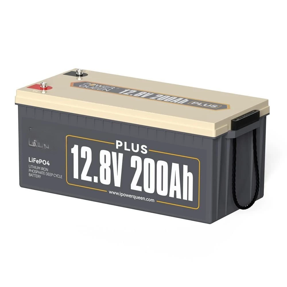 

12V 200Ah Plus LiFePO4 Battery, Lithium Battery with 200A BMS, 2560W Load Power, 15000 Deep Cycles for RV Motorhome, Trailer