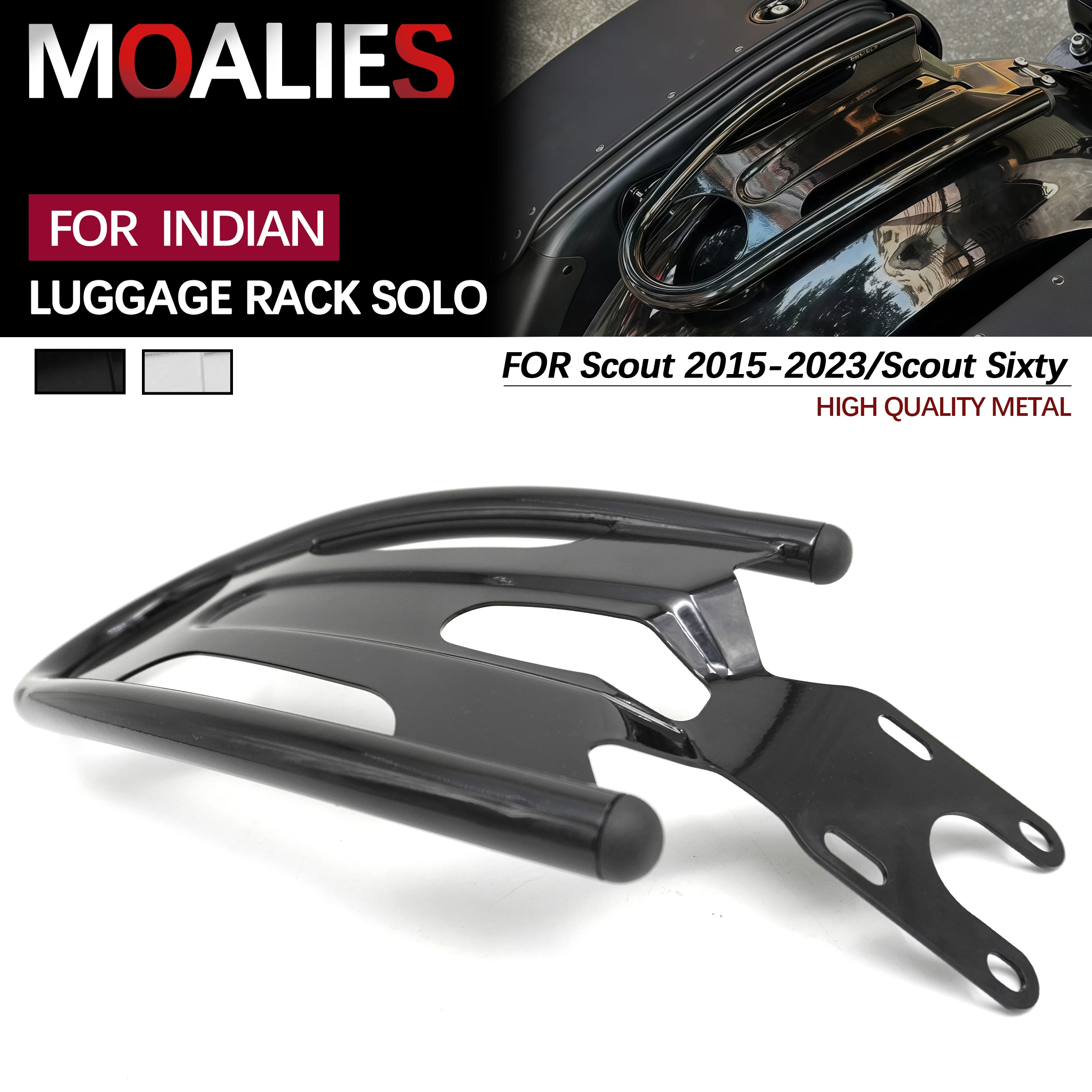 

For Indian Scout Sixty ABS 100th Anniversary 2015-2023 Luggage Rack Rear Tailstock Shelves Passenger Seat Luggage Holder