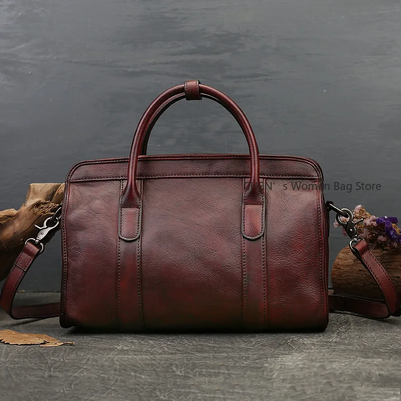 

2025 New Fashionable Retro Genuine Leather Women's Bag Solid Color Simple Pillow Bag Large Capacity Soft Face Large Handbag