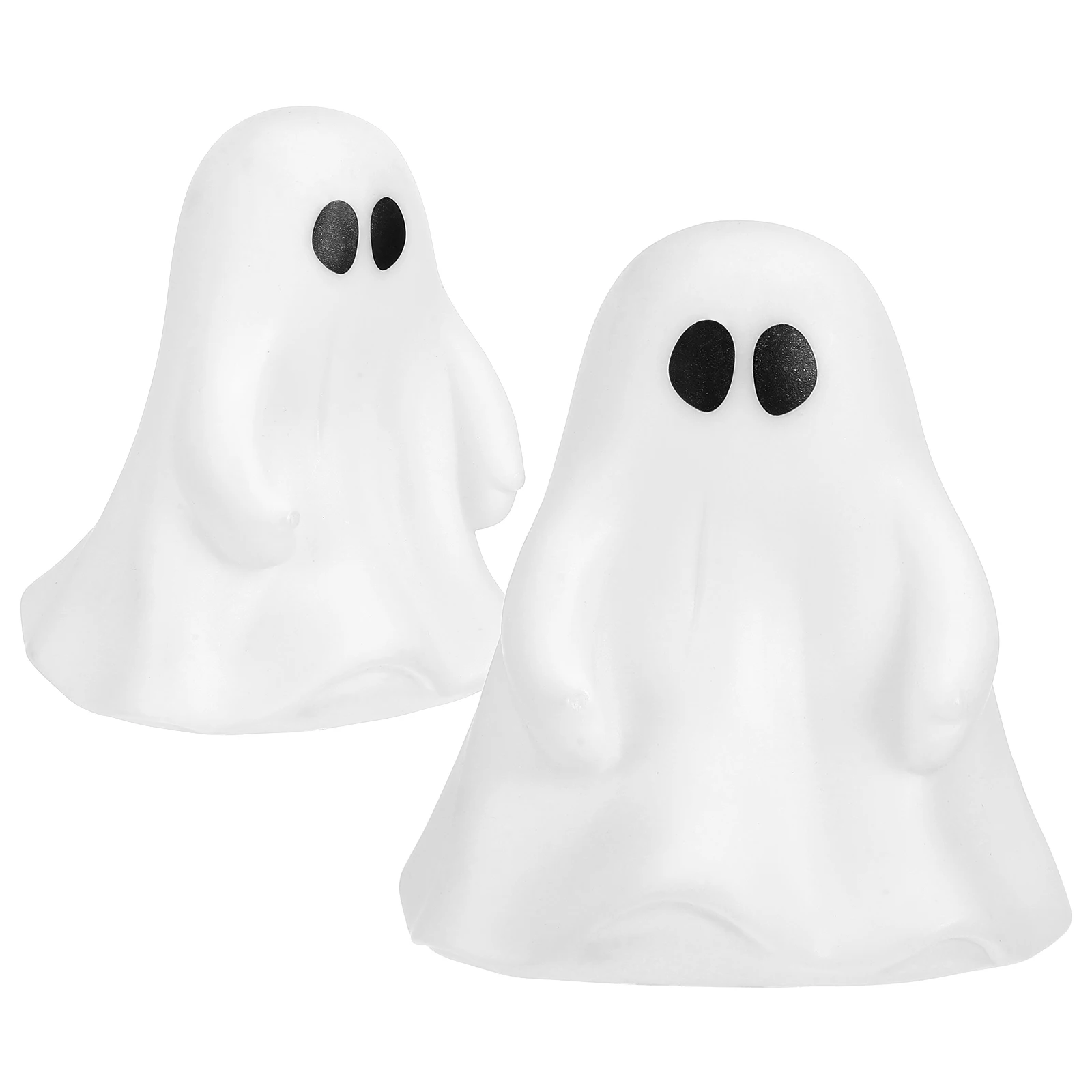 

2pcs Ghost Lamps Crystal Resin Halloween Led Lights Decorative Night Bar Mall Festival Ghost Shaped Hanging Lamp Props