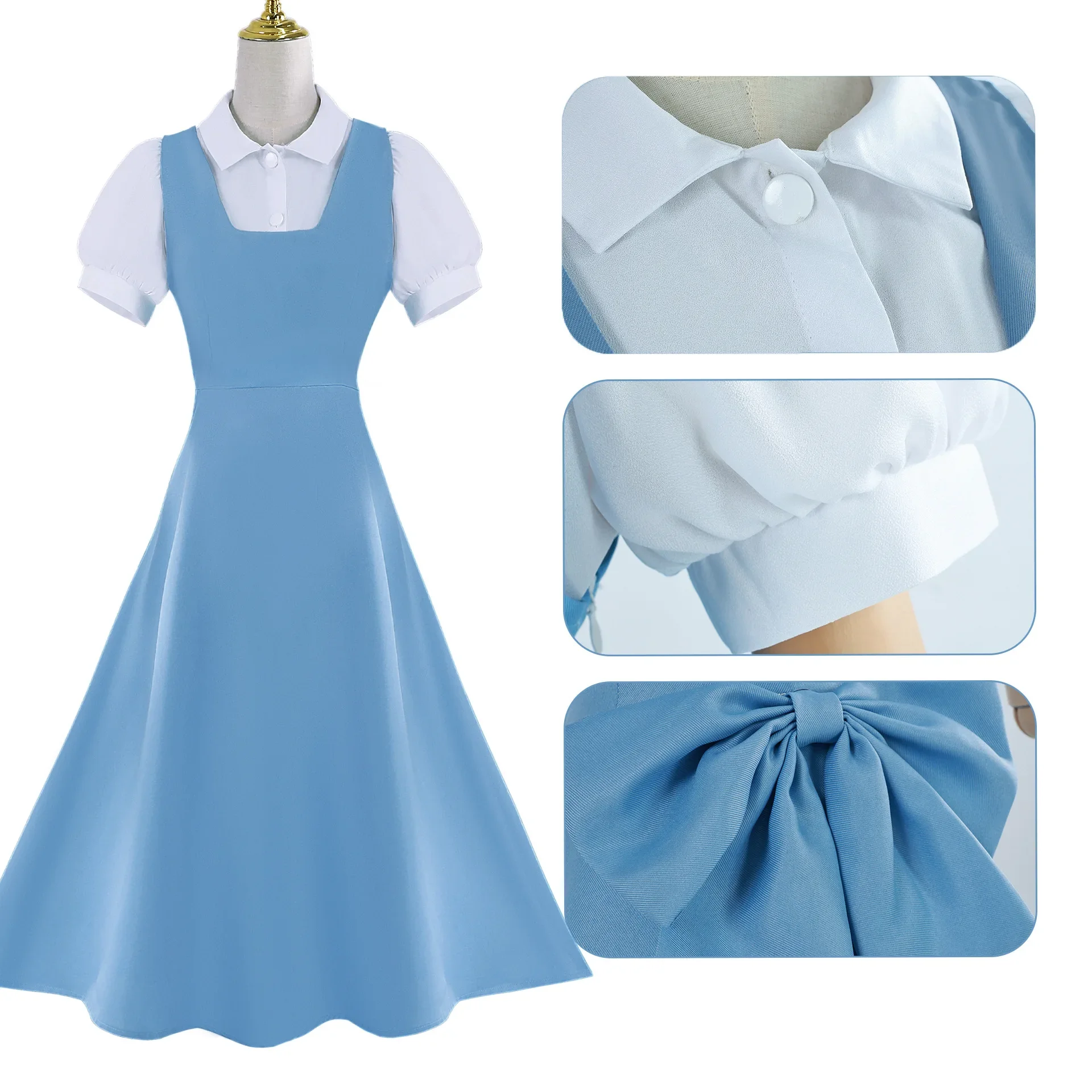 Anime Ranma 1/2 Akane Tendo Cosplay Costume Blue Lovely Dress Carnival Role Play Uniform Suit Halloween Party Outfit Adult Women