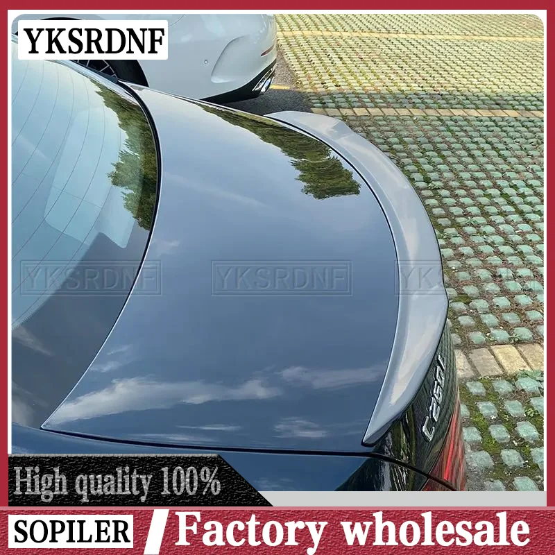 For Mercedes W206 Sedan C-Class C200 C260 High Quality Spoiler High Quality ABS Car Rear Wing Spoiler 2021+