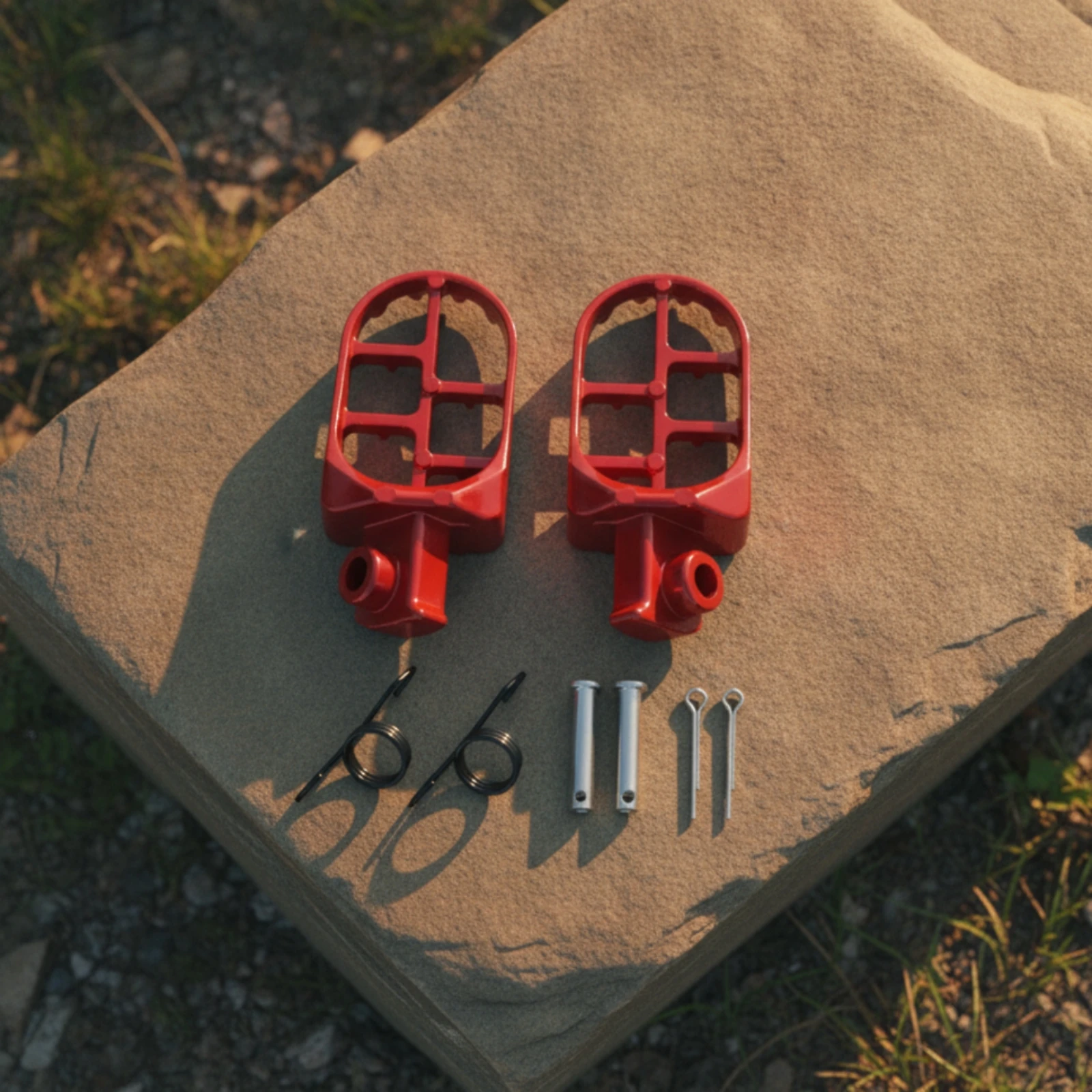 Motorcycle Foot Peg with Springs High Strength Dirt Bike Footrest with Pins Foot Peg Spring Kit Long-Lasting Hardware Practical view 6