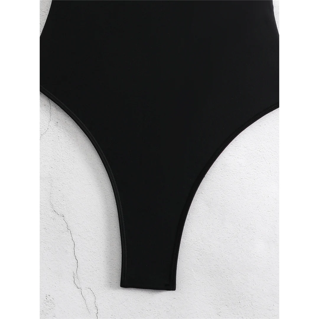 S - XL, V-förmiger Ausschnitt, rückenfreier Einteiler, Damen-Badeanzug, weiblicher Badeanzug mit hohem Beinausschnitt, Badebekleidung, Modell V5981. – Detail 13