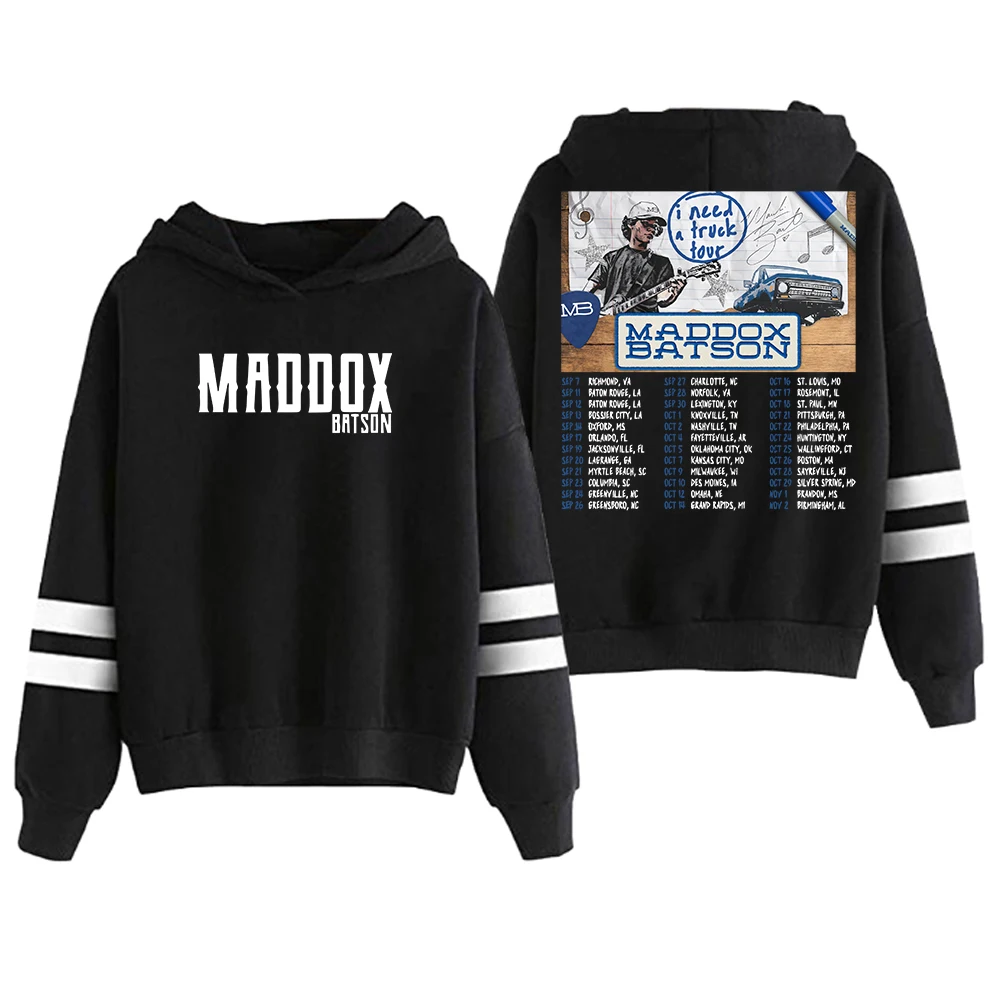 

Maddox Batson I Need A Truck Tour 2025 Hoodie Pocketless Parallel Bars Sleeve Streetwear Women Men Hooded Sweatshirt