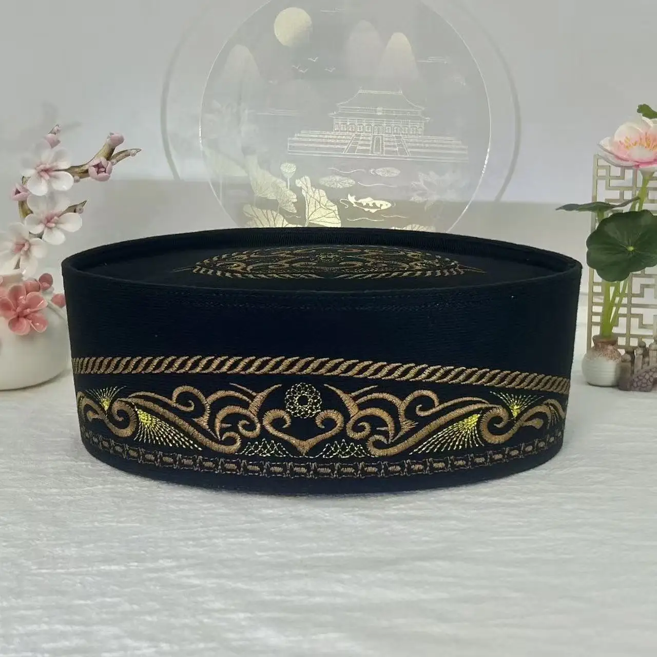 Peci Muslim Pria Pakaian Produk Pajak Turki Sholat Malaysia Topi Kippa Islami Kufi Topi Hitam 03625