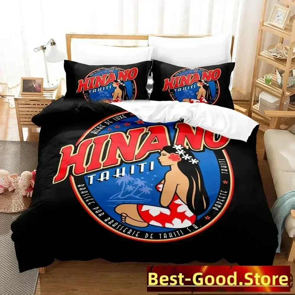 3D H-hinano Tahiti Logo Bedding Set Duvet Cover Sheet Printed Bed Set Pillowcase Bed Full Queen King Size Comforter Bedroom