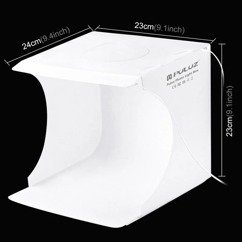Mini Pieghevole Photography Studio Soft Box Lightbox Softbox Sfondo di Kit Photo Studio Light box 2 Pannelli A LED per la Macchina Fotografica DSLR