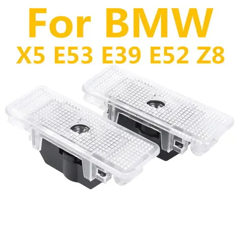 2X LED 자동차 도어 유령 그림자 환영 로고 프로젝터 조명 액세서리 BMW E39 5 시리즈 525i 528i 530i 540i X5 E53 E52 Z8