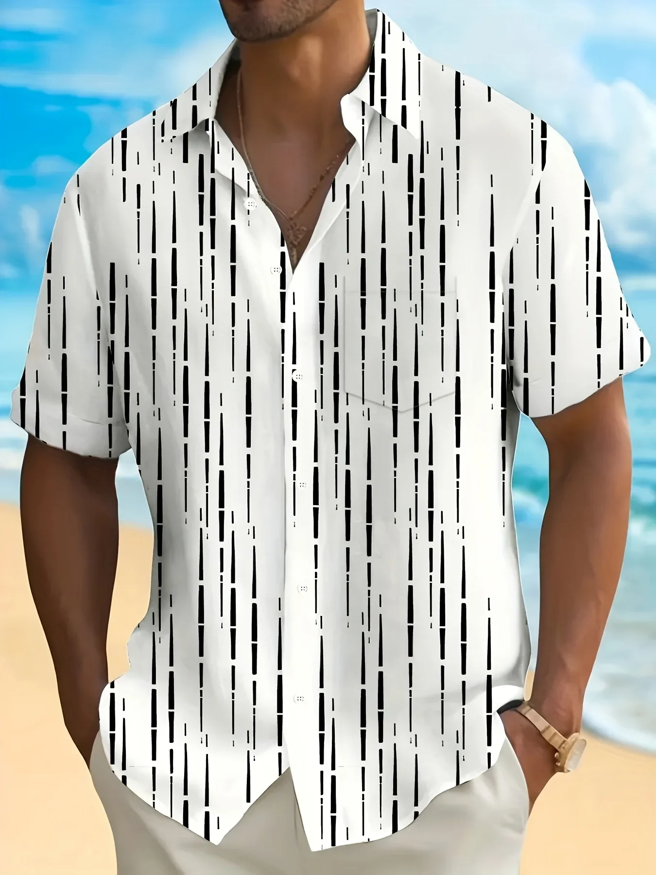 

2026 Trendy Men's Hawaiian Shirt Summer Casual Man Women Short Sleeve Fashion Beach Party Print Tops
