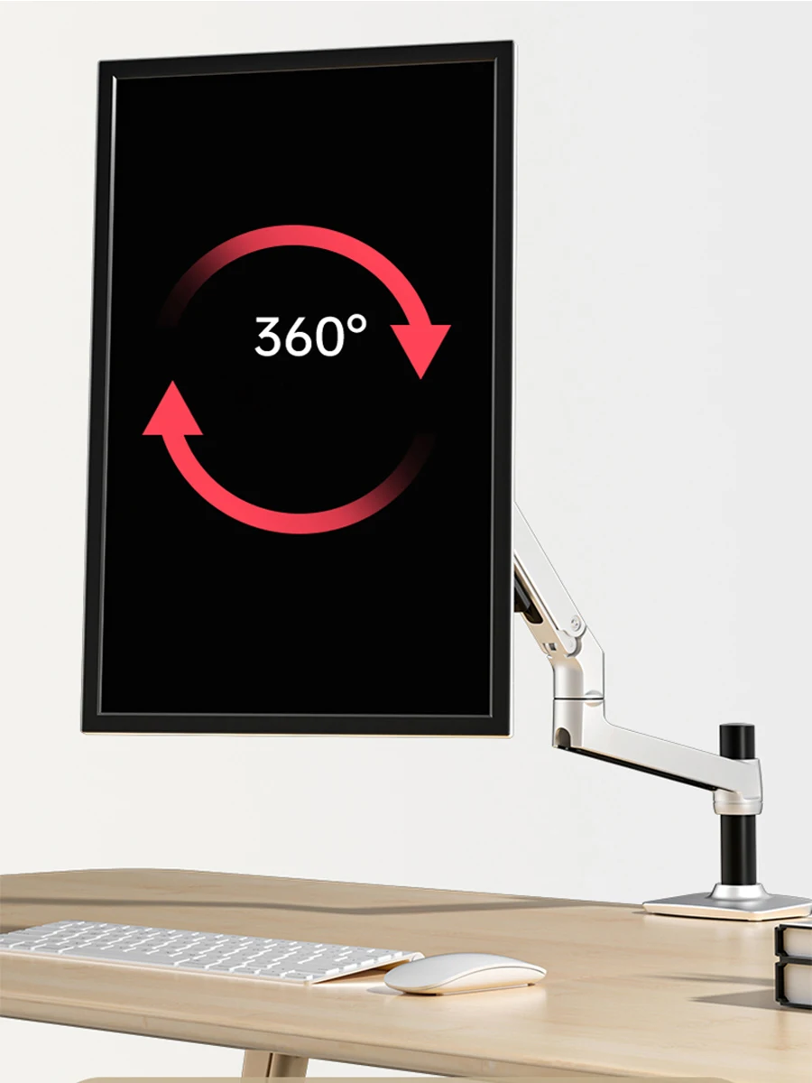 V63C-450 Aluminum Full Motion Free Lifting Ultra Long Arm 10-32 inch LED LCD Monitor Holder Monitor Mount Bracket