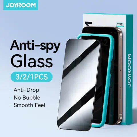 Joyroom 1/2Pcs iPhone 16 15 14 Pro Max 유리 용 스파이 방지 유리 iPhone 16 15 14 13 12 Pro Max 개인 정보 보호 화면 보호기