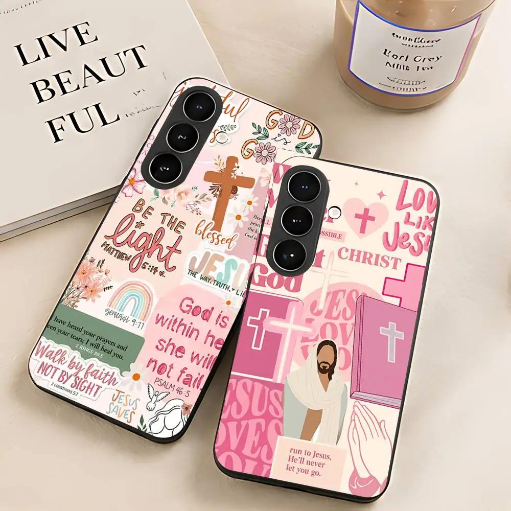 Jesus Love Silicone Phone Case For Samsung Galaxy S21 S22 S23 S24ULTRA S25ULTRA FE Ultra Plus5G A52S S26 Cover
