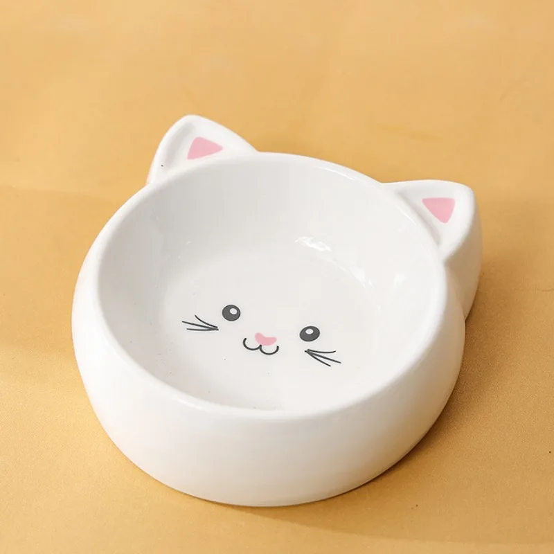 Cat Bowl High-Temperature Ceramic Dog With Large Capacity For Cervical Protection Drinking Water Eating Pet Products Easy