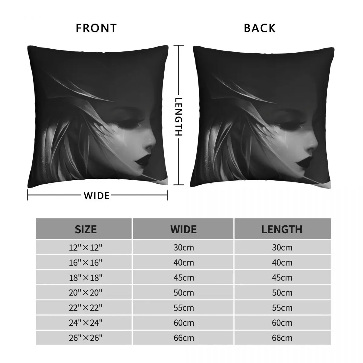 Edgy Eve Square Pillowcase Polyester Linen Velvet Creative Zip Decorative Throw Pillow Case Sofa Cushion Case