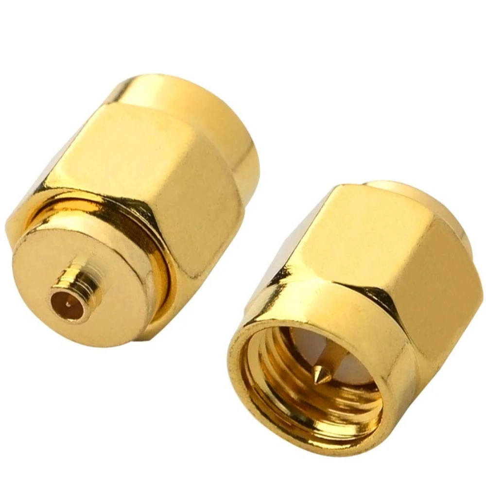 2PCS Full Copper SMA/IPEX-JJ RF Coaxial Adapter SMA Male To MMCX Male Inner Thread High Frequency Connector