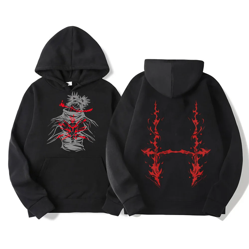 Vintage Jujutsu Kaisen CHOSO sudaderas con capucha mujeres hombres Anime sudaderas invierno cálido Harajuku calle hombres Tops ropa