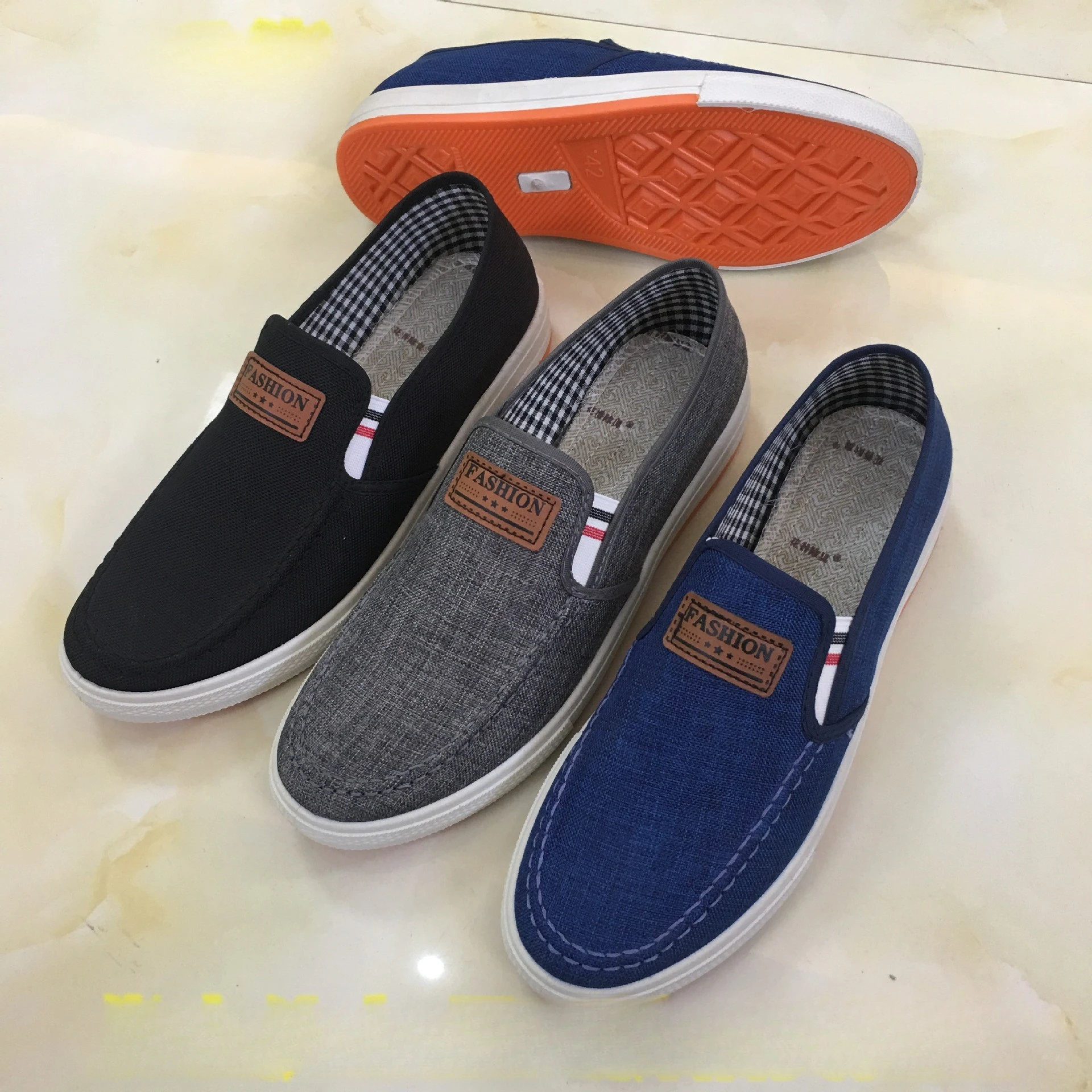 

TAFN New canvas shoes for men, old Beijing cloth shoes, cow tendon sole shoes, Korean version trendy shoes