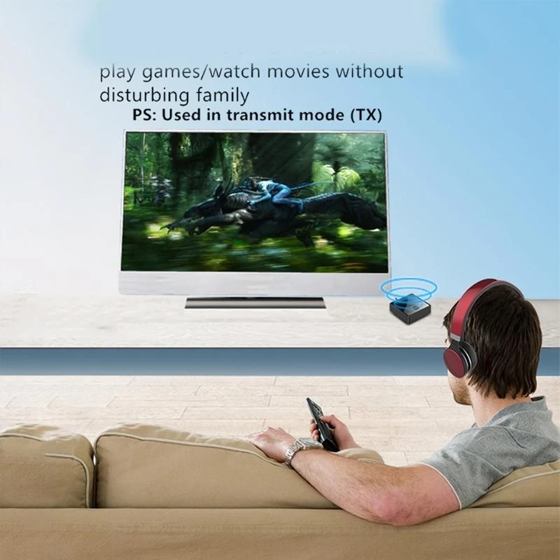 2 in 1 Bluetooth-compatible 5.0 Transmitter Receiver Speaker 3.5mm AUX best sale