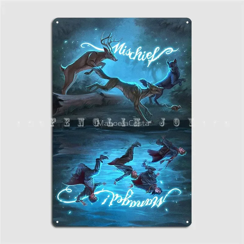 Mischief Managed Poster Metal Plaque Cinema Garage Mural Custom Plates Tin Sign Posters