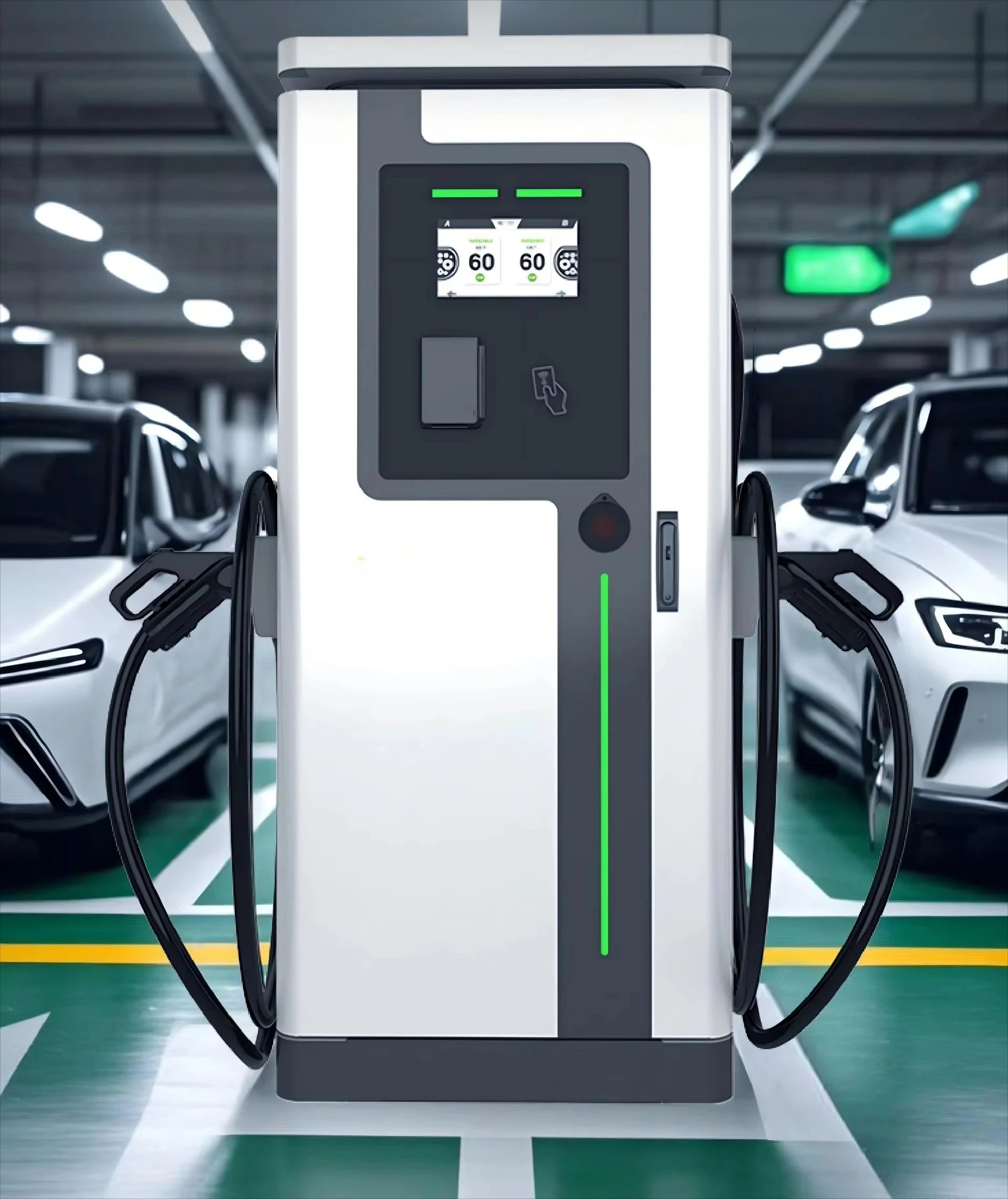 New Energy Commercial Charging Station DC Fast Charging Pile 150kW Output GB 180/240KW Fast Charging Card OCPP CCS2 CHADemo