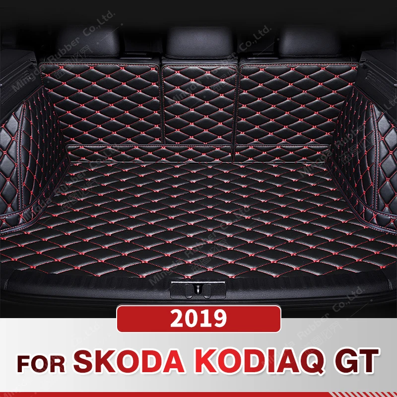 

Автомобильный коврик для багажника с полным покрытием для SKODA Kodiaq GT 2019, автомобильная Накладка для багажника, подкладка для груза, защитные аксессуары для интерьера