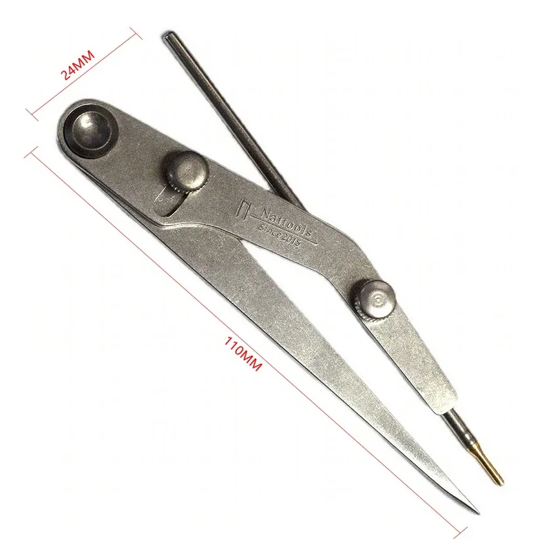 1PC Leather Working Compass Divider Leather Craft Pitch Gauge DIY Tools For Precision Measurement In Craftsmanship