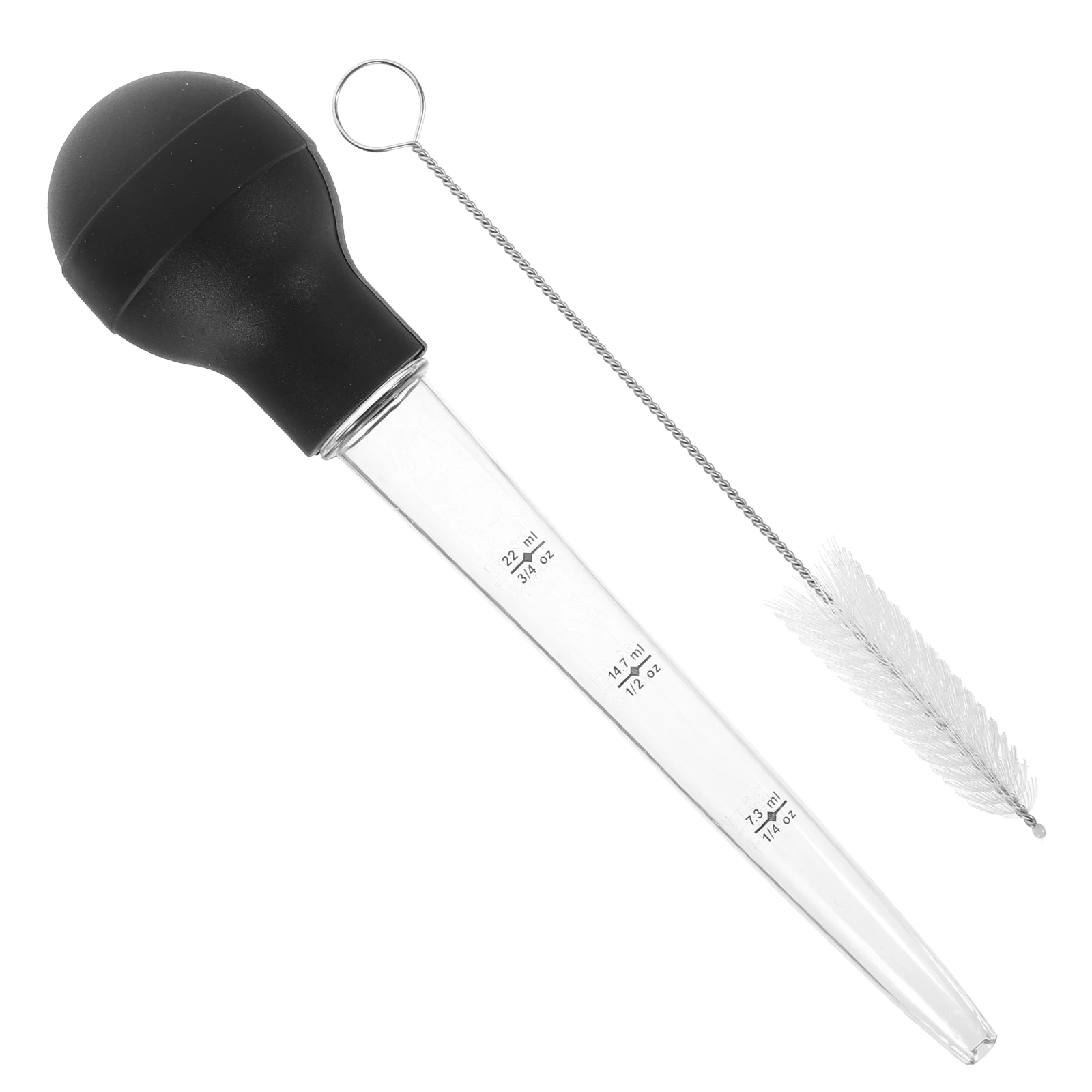 

Silicone Baster Kitchen Tool Turkey Seasoning Pump Dripping Oil Dropper BBQ Accessories Graduated Tube Milliliter Ounce