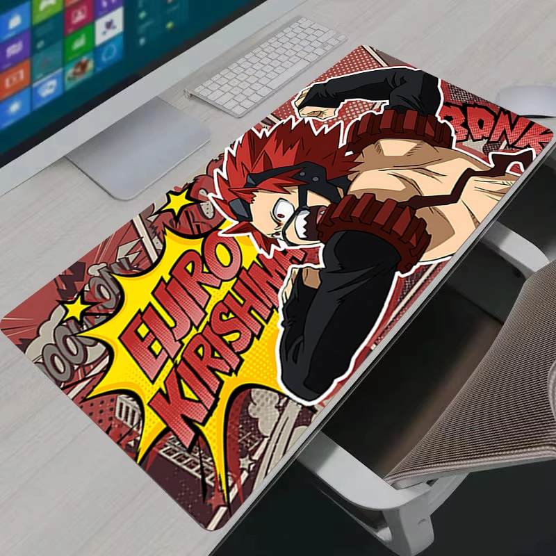 Mouse Pad Anime My Hero Academia Todoroki Shoto Mousepad Large Keyboard Mat for Gamer Computer Anti-slip Rubber Desk Mats