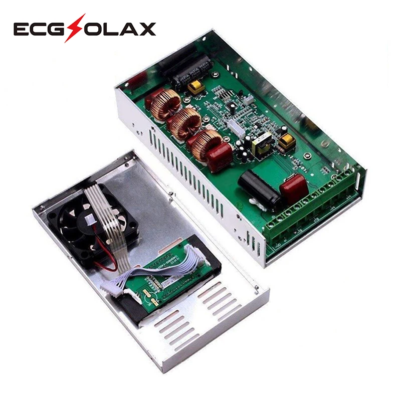 Imagem -06 - Controlador Carga Solar Mppt Ecgsolax Mppt 60a Controlador de Carga Solar 12v 24v 48v Auto com Conector Solar Lcd Regulador Solar Apto para Bateria de Chumbo Ácido Controlador de Carga Solar Controlador Mppt