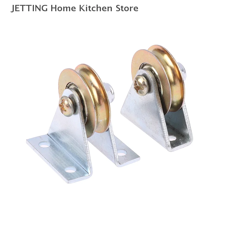 1 Set Katrol Braket 6Mm Katrol Tali Kawat Rol Tetap Roda Panduan Roda Gantung Over-line Roda U 6.4*32*8