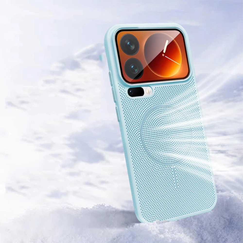 Case for Xiaomi 17/17Pro/17Pro Max Magnetic Hollow Mesh Heat Dissipation Shockproof Breathable Full Cover Protective Accessories