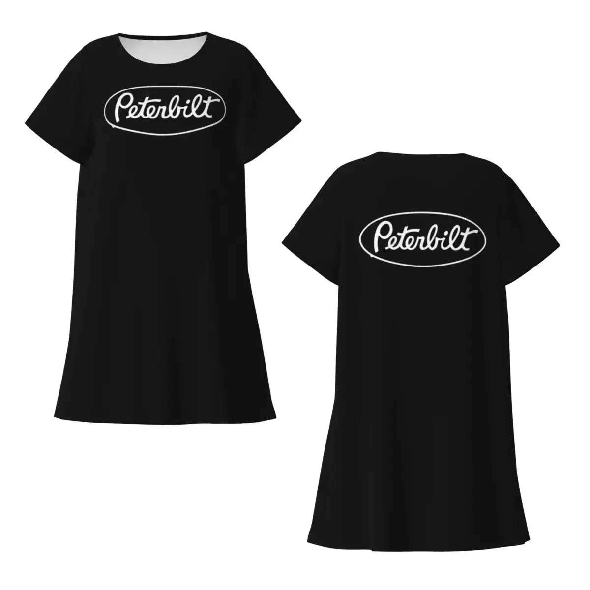 Peterbilt Class Pays 1939 Short Sleeves Nightdress For Sleeping Sleepshirts Women Short Sleeve Nightgowns Soft Pajama Dress