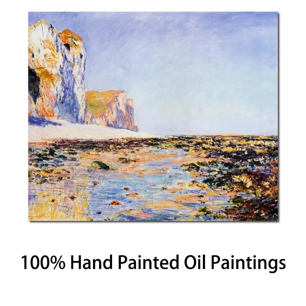 

Canvas Art Online Claude Monet Paintings Beach and Cliffs at Pourville Morning Effect High Quality Hand Painted