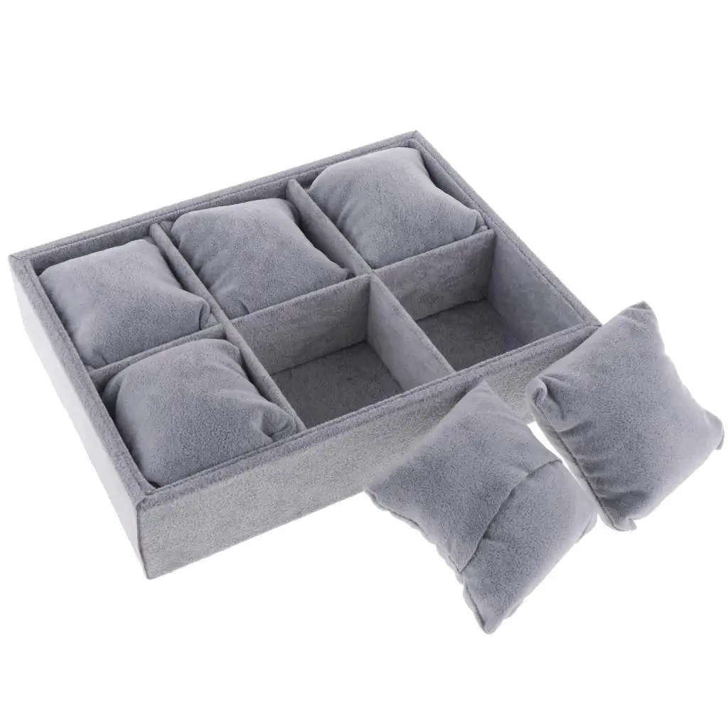 

Velvet Watch Drawer Stackable Jewlery Organizer Tray Watch Bangle Display Showcase