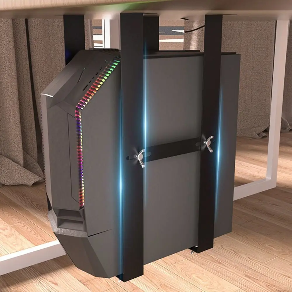 

Steel Universal PC Case Holder Rustproof Radiative Adjustable CPU Stand Sturdy Computer Mainframe Hanger Office Setup