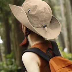 Leisure Fisherman Hat Outdoor Trip Caps Women Beach Fishing Unisex Bonnet Cap Breathable Round-Rimmed Jungle Sportswear