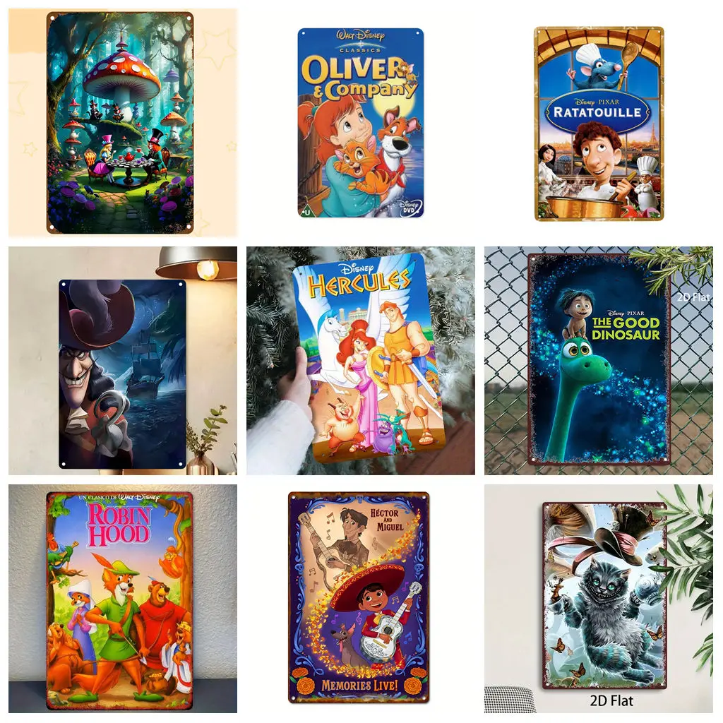 

Miniso Disney Animation Poster Rusty Metal Plaque Retro Decorative Plate Bar Man Cave Garage Club Metal Sign Wall Decoration